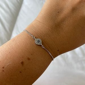 Evil eye adjustable bracelet